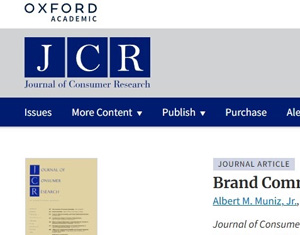 Muniz and O'Guinn Brand Community paper cover